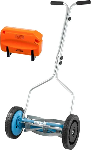 Vista 14 de American Lawn Mower Company 1204-14 Cortacésped de carrete de empuje de 4 hojas de 14 pulgadas, color rojo