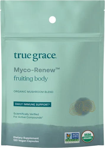 Vista 9 de True Grace Mushroom Myco-Renew Blend - Apoyo inmunológico diario - 60 cápsulas - Orgánico