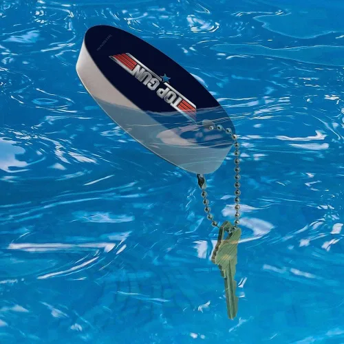 Vista 3 de GRAPHICS & MORE Top Gun Rendered Logo Flotante Llavero Oval Espuma Pesca Barco Boya Key Float, Multi