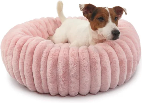 Vista 17 de Mini Dog Bed for Very Small Dogs & Cats Washable, Fluffy Round Extra Small Kitten Beds for Indoor Kittens, Ultra-Soft Tiny Puppy Cat Donut Bed for