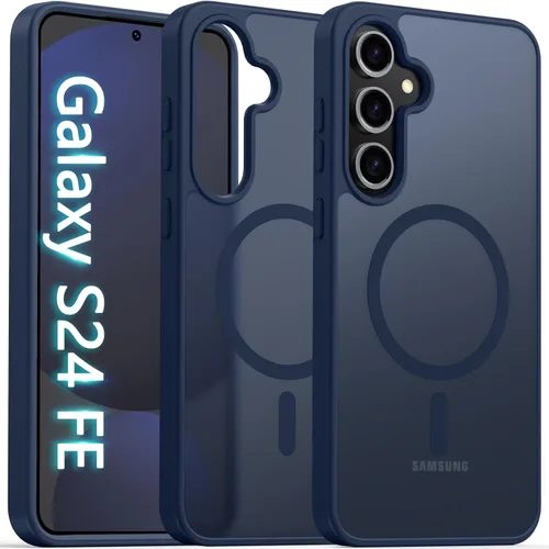 Vista 75 de Oterkin Funda magnética para Samsung Galaxy A17 mate, funda de teléfono A17 compatible con MagSafe esmerilada, translúcida, a prueba de golpes Negro