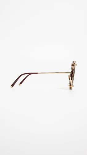 Vista 5 de DolceGabbana - Lentes de sol con montura multicolor lentes degradados marrones 2480in DoradoBurdeos LeoMarrón 6317140