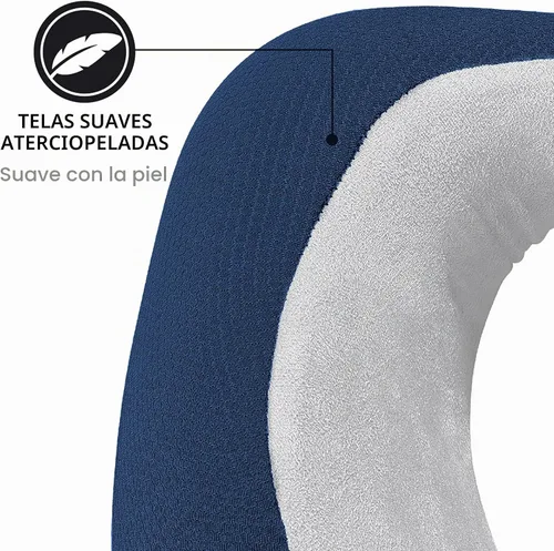 Vista 4 de Go Travel American Dreamer, almohada de viaje de lujo, almohada de cuello Azul Oscuro