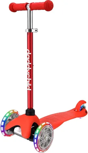 Vista 15 de 3-Wheel Kick Scooter for Kids Ages 3-8 Lean-to-Steer Toddler Scooter with Extra Wide Light Up Wheels, 4 Adjustable Heights, Foldable Scooters for