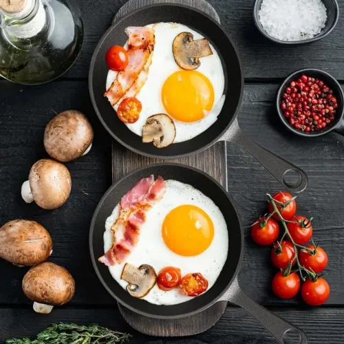 Vista 8 de Mini sartén de inducción para huevos de 4.7 pulgadas, resistente al calor Single Egg Frying Pan, Nonstick Mini Skillet with Heat-Resistant Handle