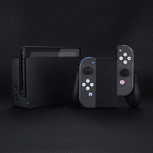 Vista 6 de eXtremeRate 7 Colors 9 Modes NS Joycon DFS LED Kit Multi-Colors Luminated White Classical Symbols ABXY Trigger Face Buttons for Nintendo Switch
