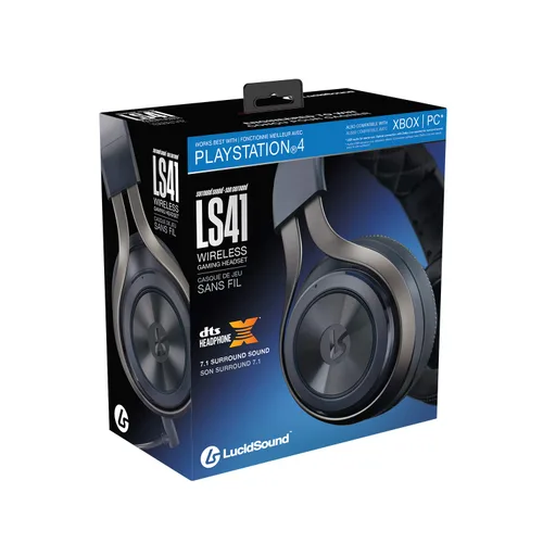 Vista 3 de LucidSound LS41 - Auriculares inalámbricos para PS4, Xbox One, PC, Nintendo Switch, Mac, DTS, auriculares para juegos X 7.1 - Playstation 4