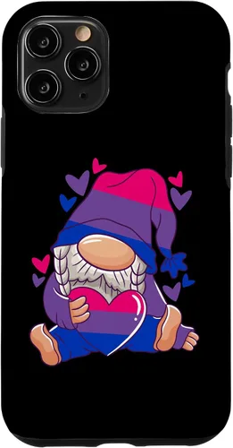 Vista 10 de Funda de bandera bisexual para iPhone 14 Pro Max Gnomo bisexualidad Bisexual Orgullo Bisexual