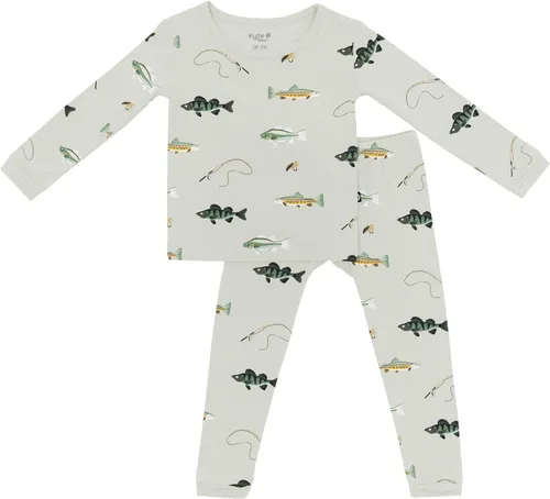 Vista 14 de KYTE BABY Juego de pijama para niños pequeños – Pijamas para niños pequeños hechas de material de rayón de bambú suave Pollito de Aloe