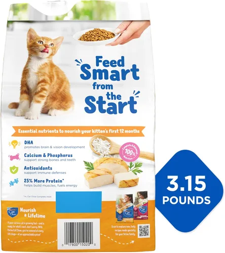 Vista 10 de Purina 1780015021 Kitten Chow - Alimento seco para gatitos con sabor a pollo, 3.15 libras