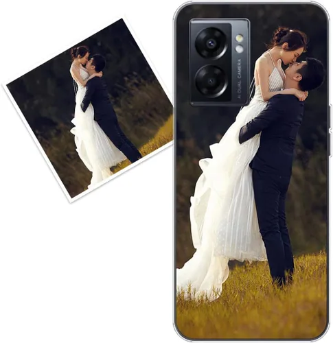 Vista 6 de Funda personalizada compatible con Oppo A1 Pro, fundas de teléfono personalizadas con imagen de foto, imagen de texto, cubierta transparente