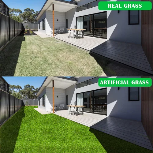Vista 6 de ZGR HOME&GARDEN césped artificial de primera calidad, césped realista, césped sintético, césped grueso para mascotas, para interiores y exteriores