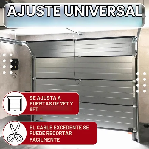Vista 4 de Kit de polea y cable para puerta de garaje, juego de 4 poleas con 2 cables de acero, se adapta a puertas de garaje de 7 pies y 8 pies, poleas
