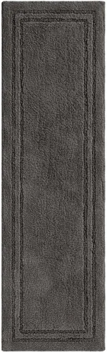 Vista 45 de Superior Cotton Washable Bath Rug, Non Slip Runner, 1 Piece Set, Black Absorbent Combed Cotton Bath Rug Runner or Rug Set, Bathroom Vanity or