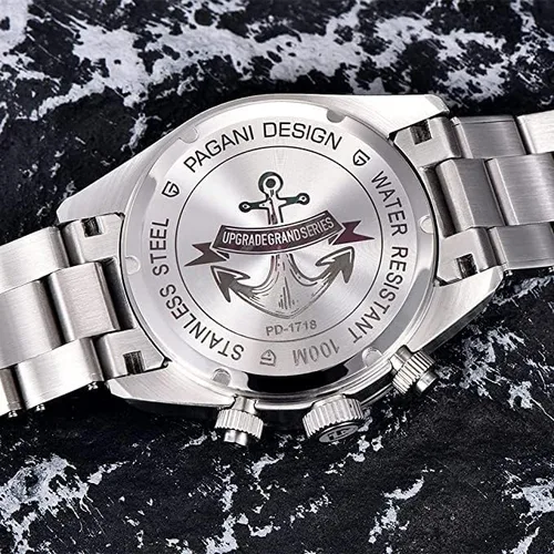 Vista 6 de LACZ DENTON Pagani Design PD1676 Men's Watch Sapphire Sports Quartz Clock Stainless Steel Men's Waterproof Watch VK64 Movement Fashion Chronograph