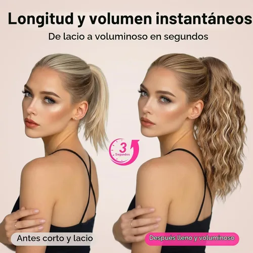 Vista 3 de REECHO Extensión de cola de caballo, extensiones de cabello rizado de cola de caballo de 18 pulgadas, extensiones de cabello sintético natural