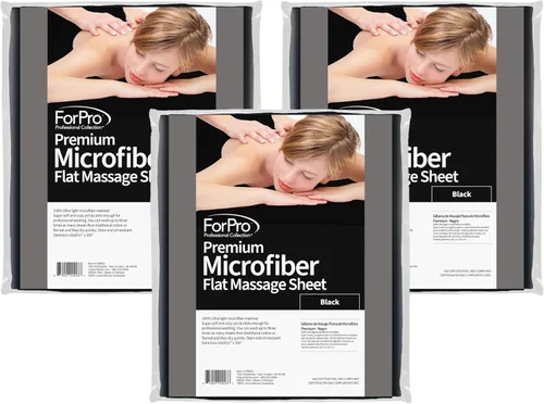Vista 10 de ForPro Professional Collection Sábana encimera de microfibra de alta calidad para mesas de masaje, ultraligera, resistente a las manchas y a