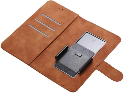 Vista 5 de Carcasa de cuero para BLU K2 Funda protectora, Funda con soporte para funda, funda para teléfono con [ranuras para efectivo y tarjetas], cubierta