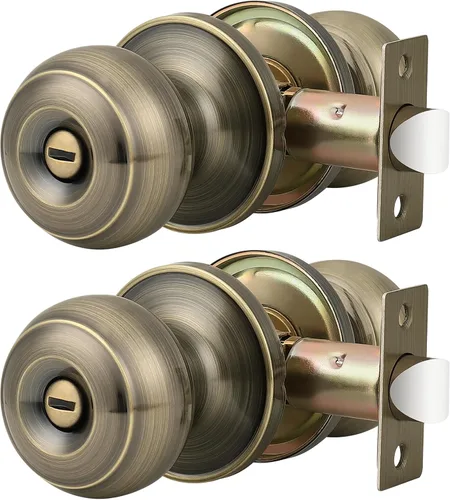 Vista 23 de Probrico 609-ORB-BK - Perilla para puerta de baño, interior, sin llave, color bronce aceitado. Bronce frotado con aceite