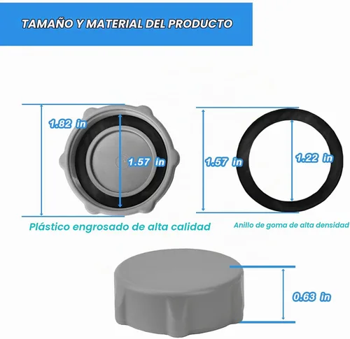 Vista 2 de P01006 Tapa de válvula de drenaje para piscina sobre el suelo, reemplazo de tapa de válvula de drenaje de piscina de servicio pesado 2 unidades Gris