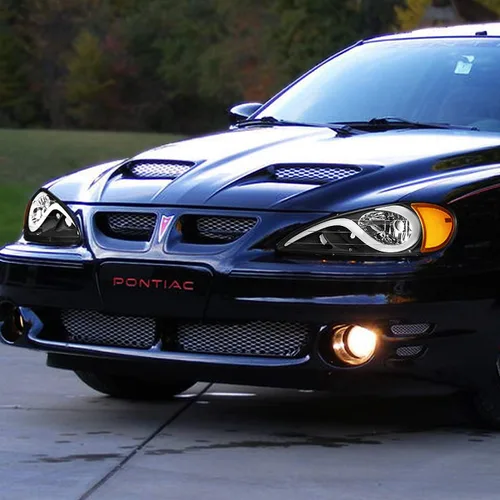 Vista 7 de DNA MOTORING LED DRL - Faro delantero para parachoques delantero, compatible con PONTIAC GRAND AM 99-05, negro/ámbar, HL-HPL-PGAM99-BK-AM