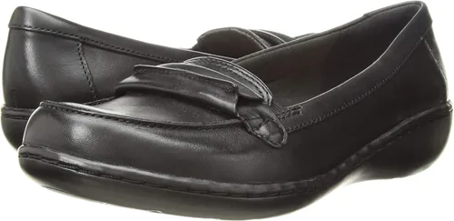 Vista 7 de Clarks Mocasines Ashland Bubble para mujer, Cuero negro