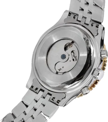 Vista 5 de Forsining Reloj de pulsera tourbillon para hombre, de cuerda automática, resistente al agua, de acero inoxidable, con calendario