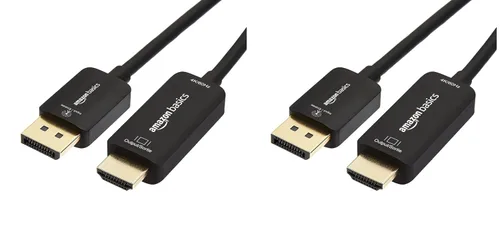 Vista 6 de Amazon Basics Cable DisplayPort a HDMI, unidireccional, 1080p, 1920x1200, 4K @60Hz, funciona con computadoras de escritorio y portátiles habilitadas
