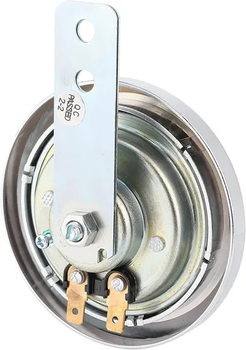 Vista 8 de Acouto Bocina Universal para Motocicleta 105dB 12V 85mm de Metal Cromado Plateado