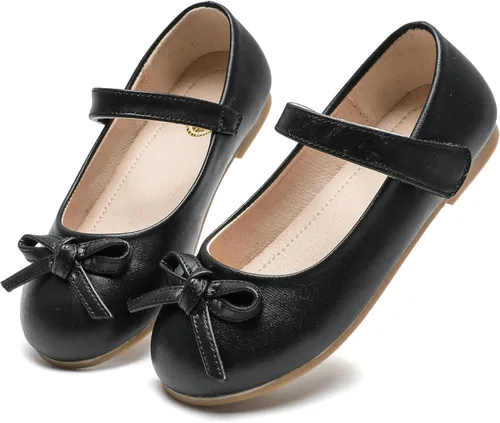 Vista 6 de kkdom Zapatos de vestir para niña, zapatos planos de ballet Mary Jane, zapatos escolares para niños pequeñosniños grandes
