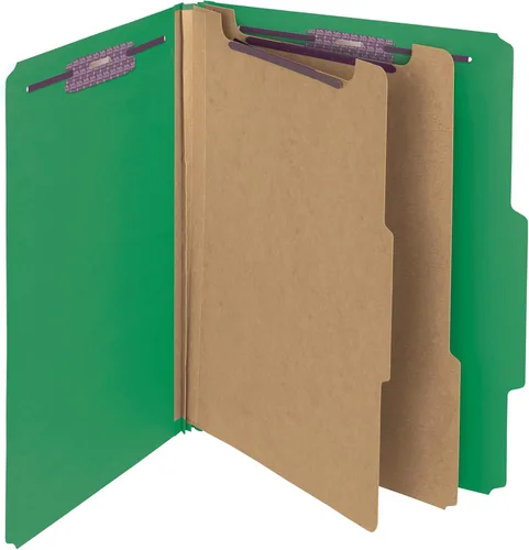 Vista 6 de Smead Carpeta de archivos de clasificación PressGuard con cierres SafeSHIELD, 2 divisores, expansión de 2 pulgadas, tamaño carta, azul, 10 por caja