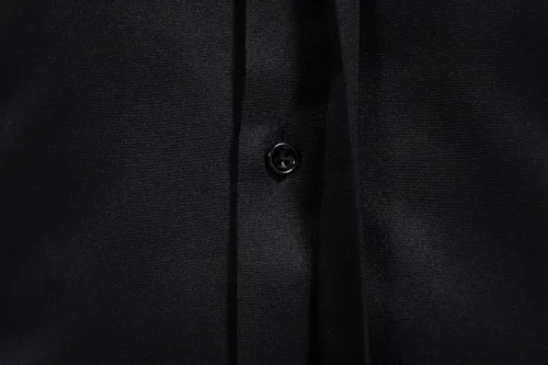 Vista 4 de VANCOOG Camisas de vestir de manga larga con cuello de banda, para hombre