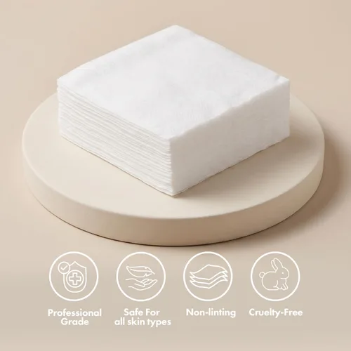 Vista 5 de Intrinsics Toallitas de Seda Pequeñas (200 unidades) – Toallitas de 2x2" de 4 capas de algodón de seda de baja absorción, sin pelusas, gasa