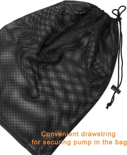 Vista 6 de Coolrunner Barrera de bomba - Bolsa de malla de filtro de estanque de 12" x 15.7" para filtros biológicos (negro)