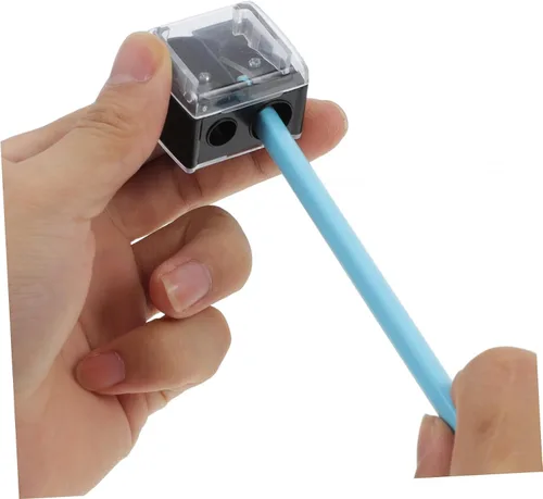 Vista 6 de minkissy Sacapuntas para la pluma de la ceja mini sacapuntas agujero doble para cosméticos