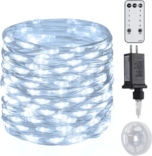 Vista 7 de JMEXSUSS VFairy Lights Luces de Navidad Enchufables Naranja Morado