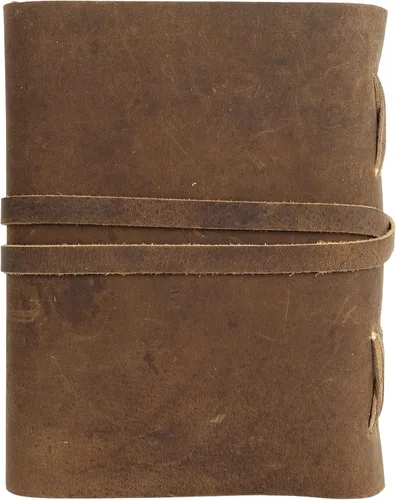 Vista 4 de Diario de Cuero Vintage Diario de Viaje Retro, Un Cuaderno de Papel Hecho a Mano Exclusivo con Diario Encuadernado en Cuero con Llave Diario Vintage