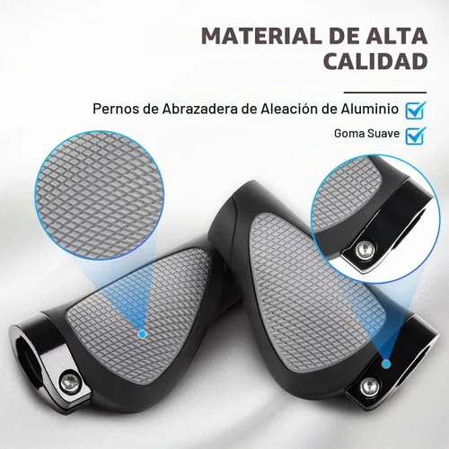 Vista 4 de Addmotor Agarres para manillar de bicicleta, protección de muñeca, textura suave, material de poliuretano, apto para manillar de bicicleta de 0.874