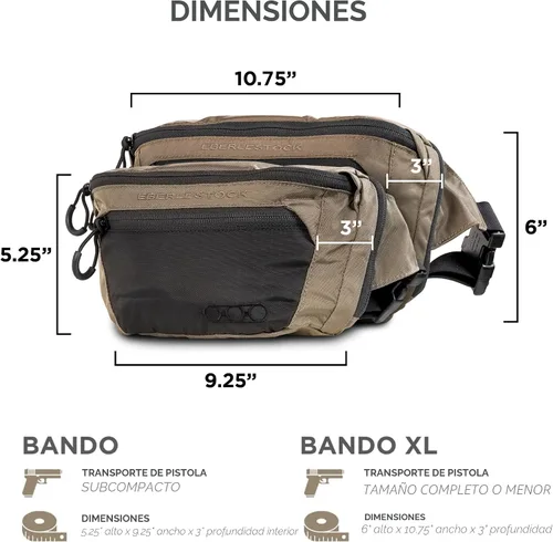 Vista 2 de Eberlestock Bando Bag - Tactical Men's Fanny Pack w/Adjustable Waist Belt, Zippered Pockets, Compact Lightweight Belt Bag