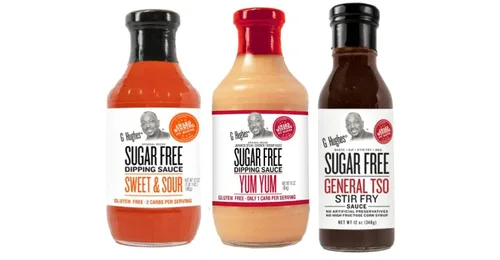 Vista 8 de G Hughes Salsa de chile dulce sin azúcar, 18 onzas (paquete de 4) Salsas de inmersión sin gluten, salsa picante sin azúcar, condimento de chile