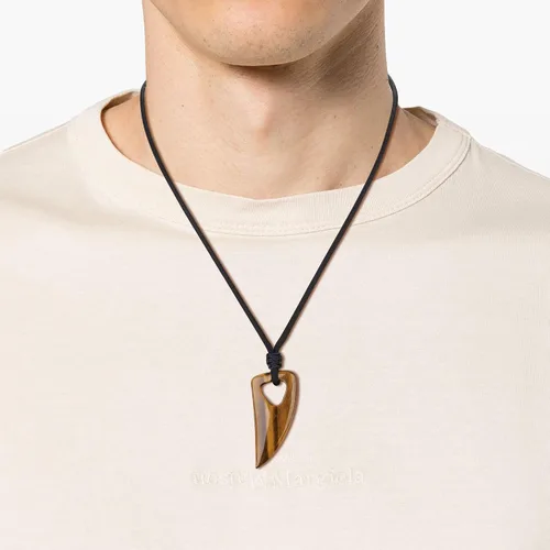 Vista 3 de COAI Collar de diente de lobo con colgante de piedra de amuleto para hombre y mujer