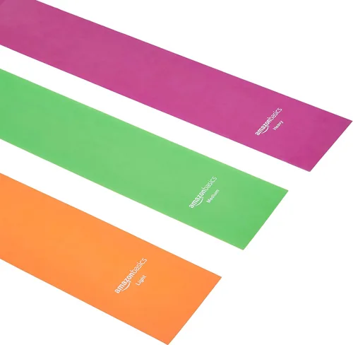 Vista 2 de Amazon Basics Bandas de resistencia, juego de 3, naranja/verde/rosa