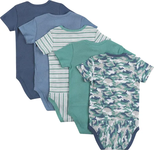 Vista 6 de Hanes - Bodis para bebés, Ultimate Flexy de manga corta, unisex, paquete de 5