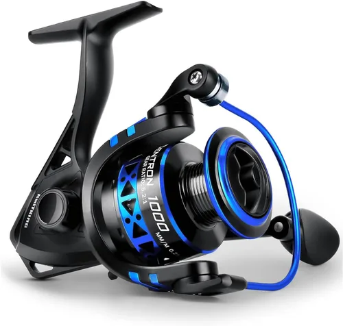 Vista 15 de KastKing Centron & Centron Lite Carretes Giratorios, Tamaño 500 es Perfecto para Pesca en Hielo, Hasta 17.5 lbs de Arrastre Máximo, Relación