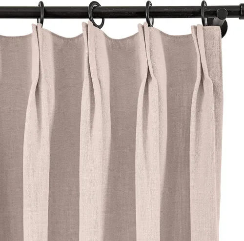 Vista 58 de Frelement Cortinas plisadas de lino de algodón de 100 pulgadas de ancho y 102 pulgadas de largo, cortinas con reducción de ruido para sala