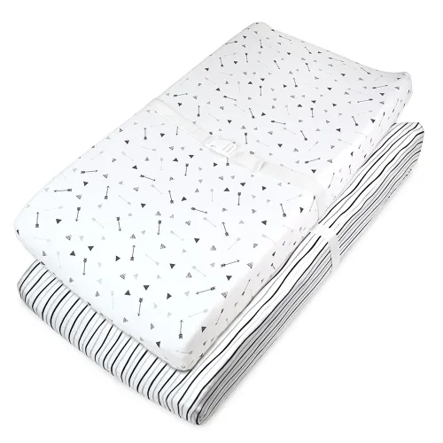 Vista 21 de American Baby Company - Sábana bajera de algodón 100% natural para colchón de cuna o cambiador