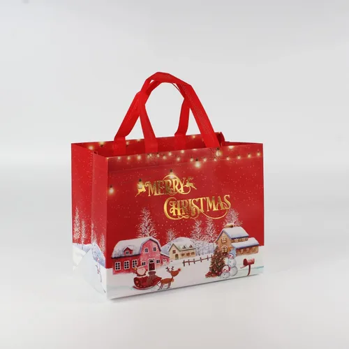 Vista 8 de Venforze 36 bolsas reutilizables de Navidad, bolsas de regalo no tejidas, 12.8 x 9.8 x 6.7 pulgadas