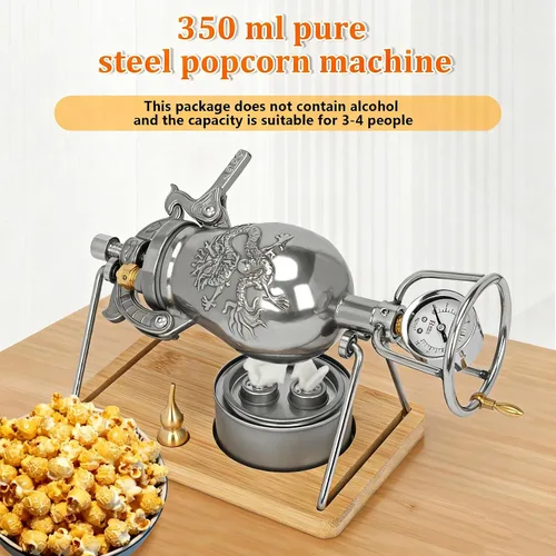 Vista 6 de Máquina china para hacer palomitas de maíz de 11.8 fl oz, mini palomitas de maíz, máquina de cañón de palomitas de maíz chinas, máquina de palomitas