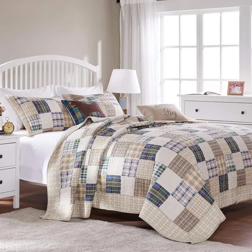 Vista 6 de Greenland Home - Juego de edredón Oxford de 2 piezas, individual, multicolor