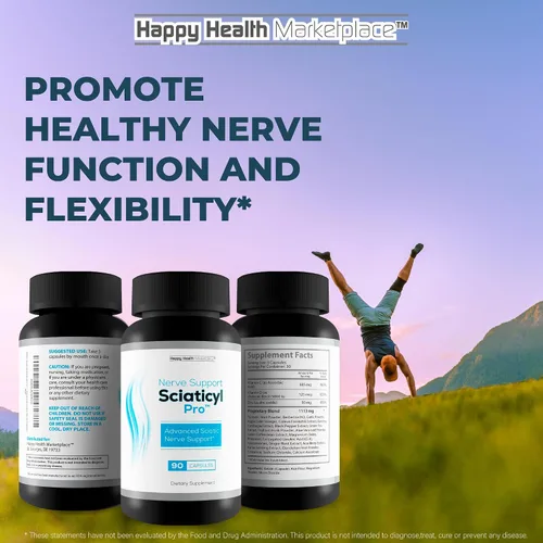 Vista 6 de Nerve Support Sciaticyl Pro - Fórmula mejorada - Nuestro mejor suplemento para el nervio ciático Soporte para la hinchazón - Flujo nervioso